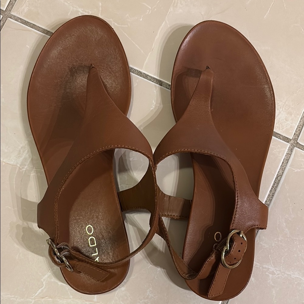 Size 8 Cognac Aldo Slingback Sandals